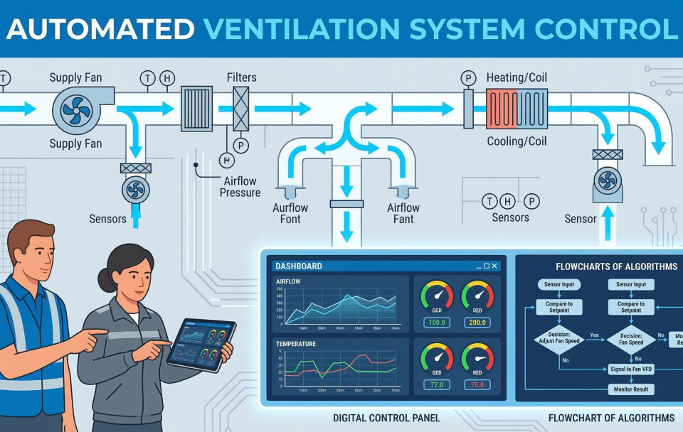 Автоматизация приточной вентиляции: схема и алгоритмы